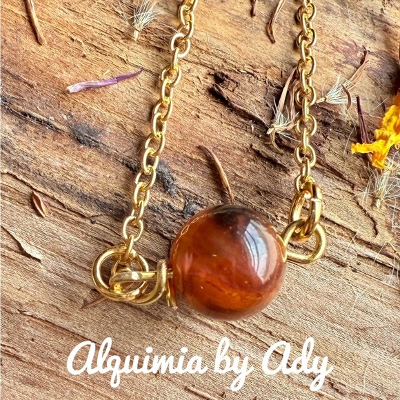 Alquimia Gold and Brown Necklace - Picture 1 of 1